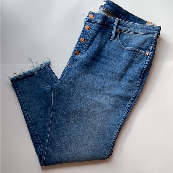 Madewell High-Rise Skinny Jeans, button -Front 36W - Picture 4 of 8